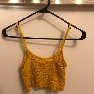 Yellow tank-crop top